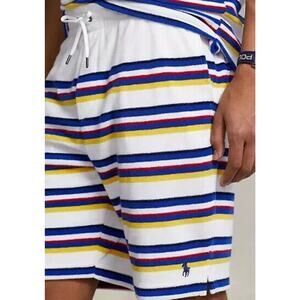 NWT POLO Ralph Lauren Striped Soft Touch Terry Shorts Mens Size M, L MSRP $125